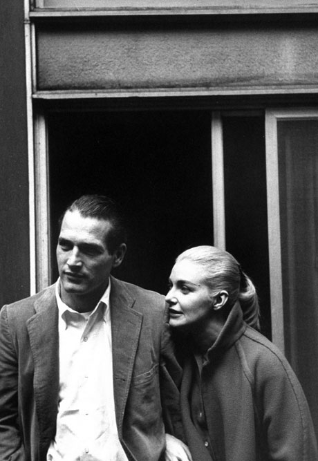 Newman and Woodward outside their Greenwich Village house, circa 1960. By Time Life Pictures/Pix Inc./Getty Images.