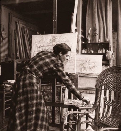 Vieira da Silva na casa-atelier do Boulevard Saint-Jacques