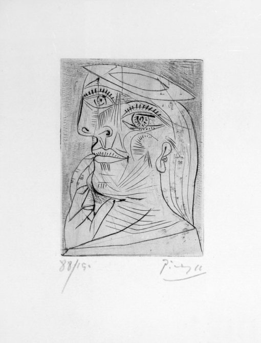 Pablo Picasso (1881 - 1973) - Tête de Femme, 1938