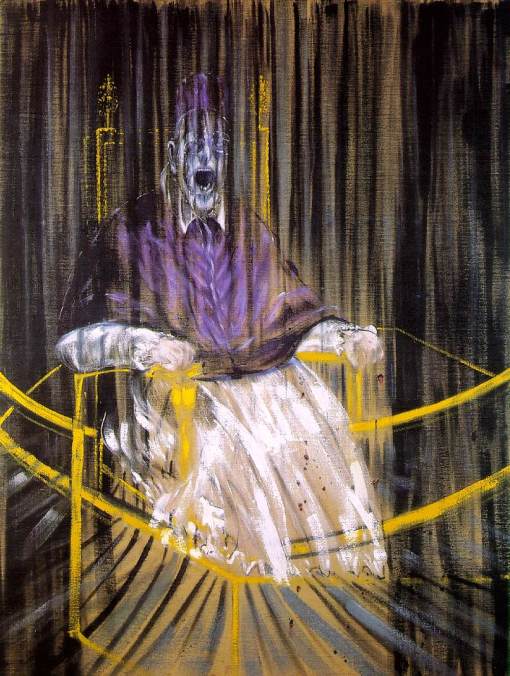 Estudio del Papa Inocencio X de Velázquez. Óleo sobre lienzo, 153 x 118 cm. 1953. Des Moines, Nathan Emory Coffin Collection of the Des Moines Art Center