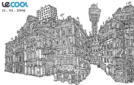 De onde é que saiu esta cidade? Este desenho foi feito com base nas minhas memórias (distorcidas) da cidade de Lisboa