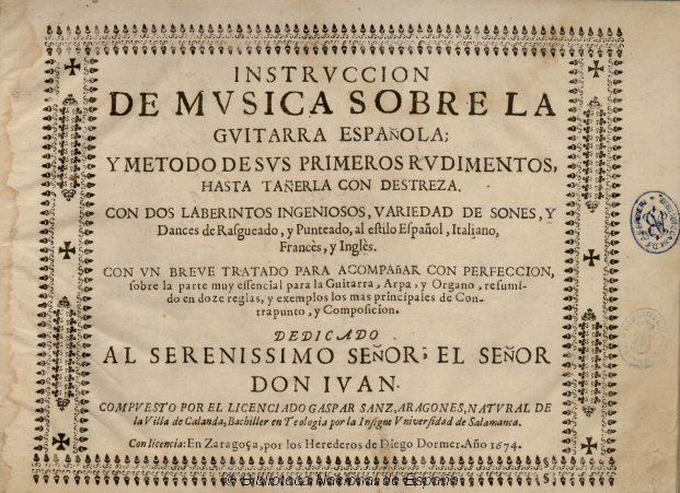 Instrucción de música sobre la guitarra española