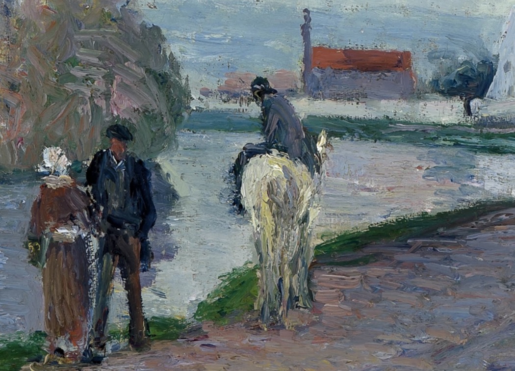 Camille Pissarro - L'Oise à Pontoise, temps gris 1876 - detalhe